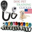 Pet Cat Dog Training Clicker Puppy Button Click Trainer Obedience Aid Wrist ABS