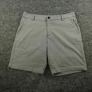 lululemon Commission Short Mens 33 Gray Qwick Oxfords 9" Inseam Outdoor - Picture 1 of 8