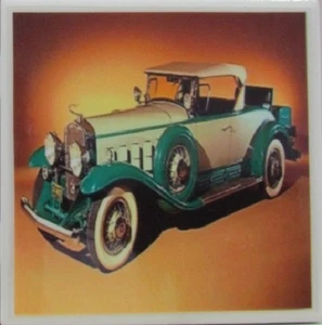 Naturstein Keramik Fliese Marmor Getränk Untersetzer - 4er Set - Classic Automobile 3B - Bild 1 von 7