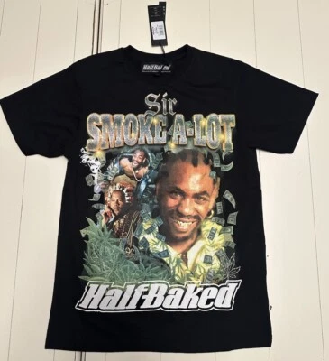 Camiseta Manga Corta Dave Chappelle Half Baked "SIR SMOKE A LOT" Talla Pequeña S Foto 1 de 4