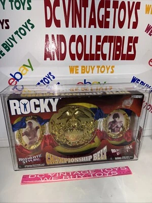 Cinturón Campeonato Jakks Pacific Rocky Balboa Sylvester Stallone AFA 80 NUEVO 🔥 Foto 1 de 4