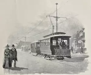 1890 Electric Railways Trains Trolleys Streetcars illustrated - Picture 1 of 8