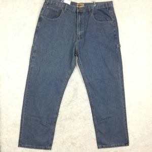 Field N Forest Mens Jeans Carpenter Relaxed Fit Blue Denim Medium Wash 42x32 New - Imagen 1 de 10