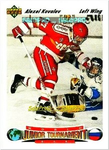 UPPER DECK 1991 ALEXEI KOVALEV NHL RC CCCP RUSSIA SUPERSTAR ENGLISH ROOKIE #655