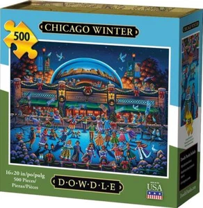 Rompecabezas de arte popular Dowdle; invierno de Chicago; 500 piezas - Imagen 1 de 2