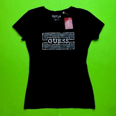 Женская футболка с коротким рукавом GUESS Los Angeles размер SMALL черная с серебристым камуфляжем - Изображение 1 из 4