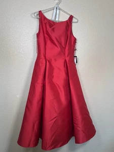 Vestido Adrianna Papell Rojo Talla 8 Nuevo con Etiquetas Cóctel Fiesta Formal Bautizo - Imagen 1 de 10