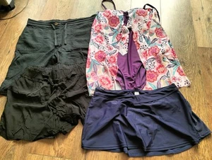 Ladies Bundle Cover Up Swimsuit, Swim Skirt, Shorts Size 14 - Picture 1 of 8
