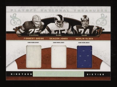 2007 Deacon Jones Gregg Olsen National Treasures Game Worn Jersey #14/25 *NICE* - Image 1 of 2