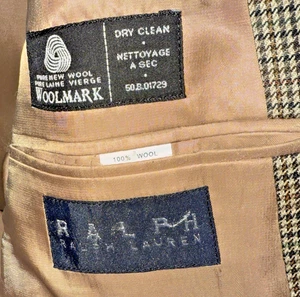 Vintage RRL Ralph Lauren 40 S Wolle Hahnentritt Blazer Woolmark Heritage Old Money - Bild 1 von 8