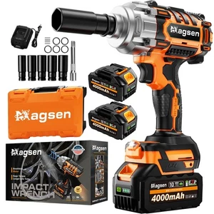 Cordless Impact Wrench 1/2 inch, High Torque 900Ft-lbs (1200N.m) Brushless Im... - Bild 1 von 8