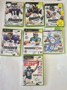 ¡DISCOS CASI COMO NUEVOS! Lote de juegos Madden Football originales Xbox 7 CIB 02 03 04 05 06 2k5 - Imagen 1 de 3