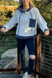 Millie Drawstring Hooded Top - Picture 1 of 5
