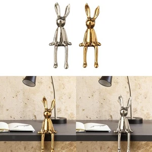 2x Hasen Statuen Tierfiguren Flur Schlafzimmer Büro Hase - Bild 1 von 7