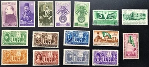 Ägypten 1944 - 1947 9 Full Set MNH Scott # 241 - 266 VF - Bild 1 von 1