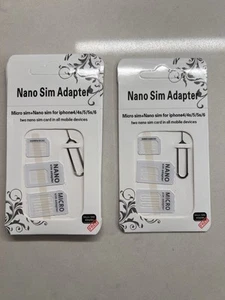 20 set Nano SIM Card to Micro Standard Adapter Adaptor Converter Set 4 in 1 - Picture 1 of 7