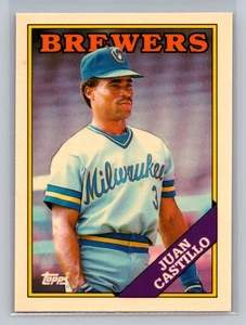 1988 Topps TIFFANY #362 Juan Castillo Milwaukee Brewers - Picture 1 of 2