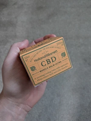 Holland & Barrett Hemp Muscle Balm Ultra 300mg - 100% Natural - Made In The UK