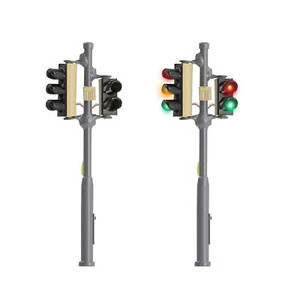 Evemodel 2pcs HO Scale Left-hand Traffic Lights Red Yellow Green Block Signals - Picture 1 of 7