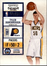 2010-11 Playoff Contenders Patches Pacers Basketball Card #79 Tyler Hansbrough