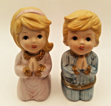 Vintage HOMCO Figurines Praying Girl and Boy #5211 Homco 1980's Home interior