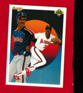 1990 upper deck baseball # 5 Devon White Angels TC nmt