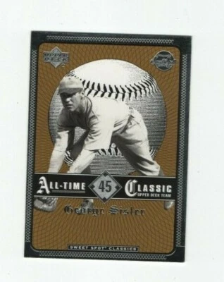2002 Upper Deck All-Time Classic GEORGE SISLER ST. LOUIS BROWNS #45 - Image 1 of 4