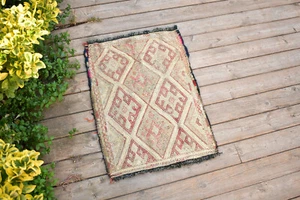 Alfombra Turca Kilim 18''x30'' Tejida a Mano Sivas Mini Cicim Kilim 46x78cm Alfombra Silla - Imagen 1 de 8