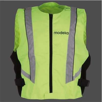 MODEKA Motorrad Roller Warnweste Basic gelb Sicherheitsweste Reißverschluss Top! - Bild 1 von 3