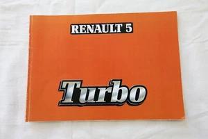RENAULT 5 TURBO 1 USO E MANUTENZIONE OWNER'S MANUAL REPRINT ED. FRANCAISE - Foto 1 di 9