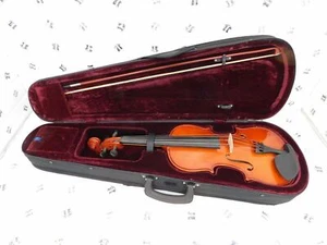 JCMusic VLN-320 4/4 Violin With Case and Bow - Picture 1 of 12