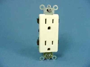 Leviton DR15S-GI 15 Amp, 125 Volt, Decora Plus Duplex Receptacle Almond - Picture 1 of 1