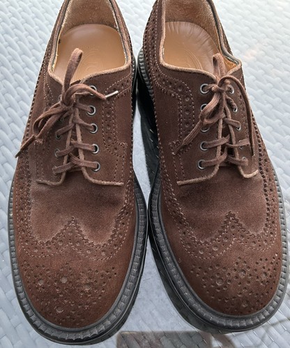 TOD’S Scarpe uomo Tods derby traforate punta alare marrone scamosciato 6 5 Italia