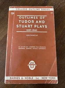 1947 Outlines Of Tudor And Stuart Plays College Outline Series Holzknecht - Picture 1 of 7