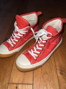 J CREW Women's J.Crew classic high-top sneakers Color Orange SIZE 6H BE439 - Picture 1 of 10