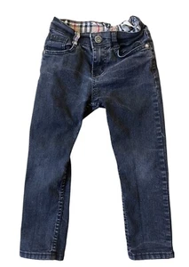 Burberry Jeans Girls Toddler 4-5 Black Stonewashed Skinny Adustable Waist Logo - Picture 1 of 10