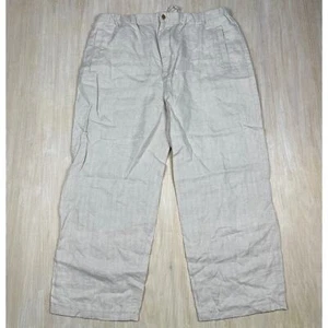 Paradise Collection Beige 100% Linen Pants Casual Resort Summer Vacation Mens XL - Picture 1 of 17