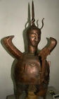 Armor Military Indo Persian Warior Helmet Demon Devil Face 4 Horns Copper Plated