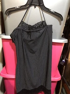 Coquette Brand Halter Gown Lingerie Black & White Size Medium - Picture 1 of 5