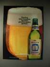 1983 Publicité bière dorée Molson - Pratiquez votre Canadien