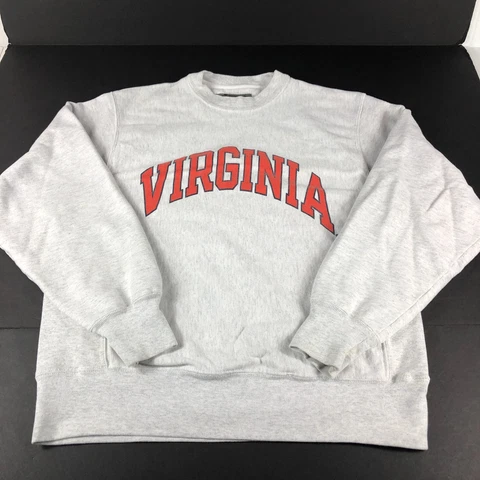 Champion Reverse Weave Virginia Cavalier Sweatshirt Adult Small Grey Crewneck Cover