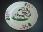  ASSIETTE EN FAIENCE DES ISLETTES   XIXème   "LE LAPIN NOIR" 