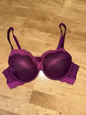 Savage X Fenty 40C Underwire Lightly Padded Lace Trim Bra Purple Pink Color - Imagem 1 de 4