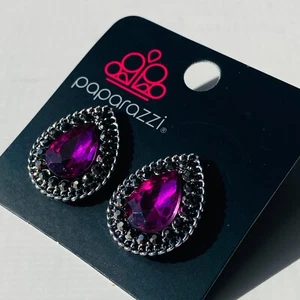 Earrings By Paparazzi Accessories Debutante Debut Pink Teardrop Rhinestone - Bild 1 von 3