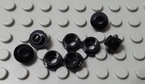 LEGO New Lot of 8 Black 1x1 Round Plate Pieces with Center Hole - Picture 1 of 1