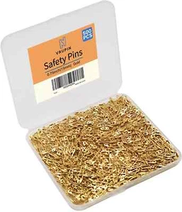 500 Stück Sicherheitsnadeln, 0,75 Zoll/19 mm kleine Sicherheitsnadeln, rostbeständige Nickelplatte - Bild 1 von 6
