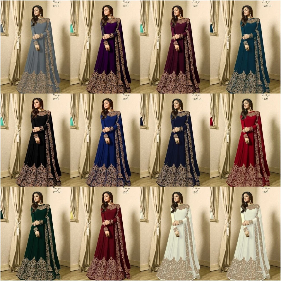 Indisch Bollywood Salwar Kameez Partykleidung Hochzeit Pakistaner Anzug Designer - Bild 1 von 3