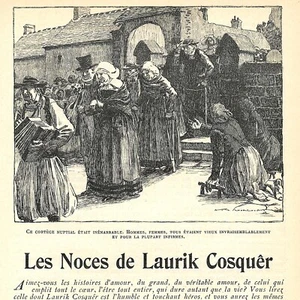 Les noces de Laurik Cosquer - Article de presse 1905 - Picture 1 of 4