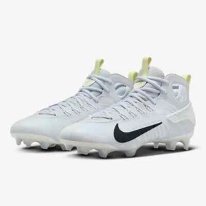 Nike Huarache 9 Elite Mid LAX SE Football Grey White FV6149-001 Men's Size 12.5 - Picture 1 of 9