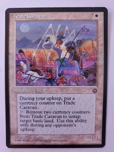 MTG Magic The Gathering Card Trade Caravan Summon Carayan White Homelands 1995 - Picture 1 of 2